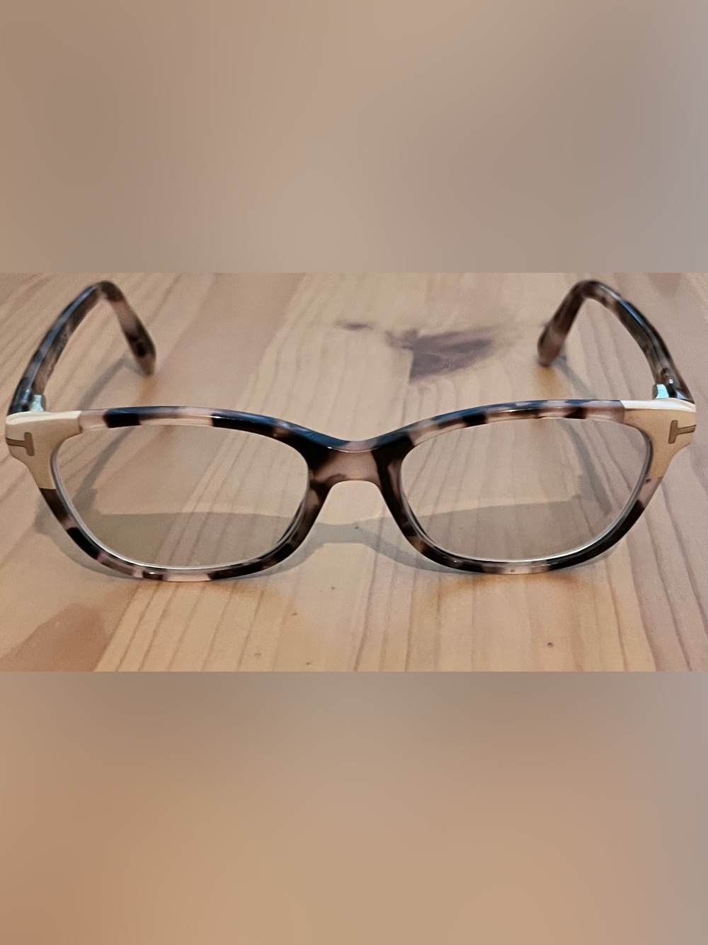 Tom Ford 5638-B Blush Tortoise Cat-Eye Optical Frames 50-16-140